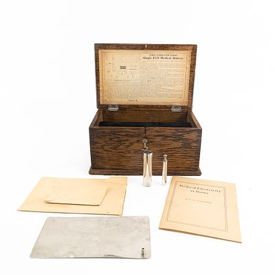 Antique Quack Medical Battery Quire Box. An intriguing late 19th to early 20th-century 