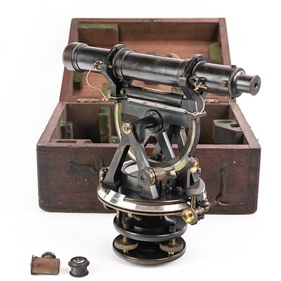 West London Surveying Transit And Case. An impressive piece of 19th-century English precision 
