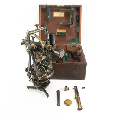 W.F. Stanley Antique Brass Theodolite. An exceptional turn-of-the-century scientific instrument 