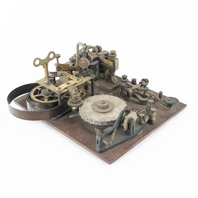 San Fran Calif Marked Brass Telegraph Key Register. An exceptional piece of early 