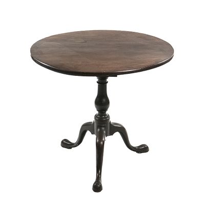 Antique Mahogany Birdcage Tilt-Top Table. This exceptional mahogany tilt-top table stands as a 