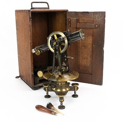 Antique Dennert & Pape Brass Theodolite. An exceptional example of late 19th to early 