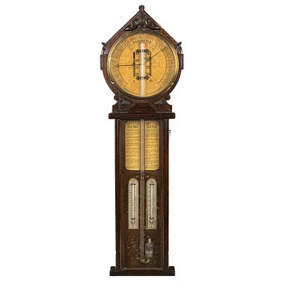 Antique Royal Polytechnic Barometer. Designed after the iconic meteorological instruments 