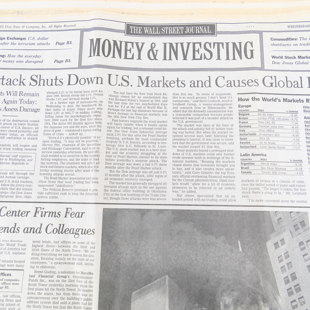Two Surprise Attacks Newspapers USA 1941 &2001