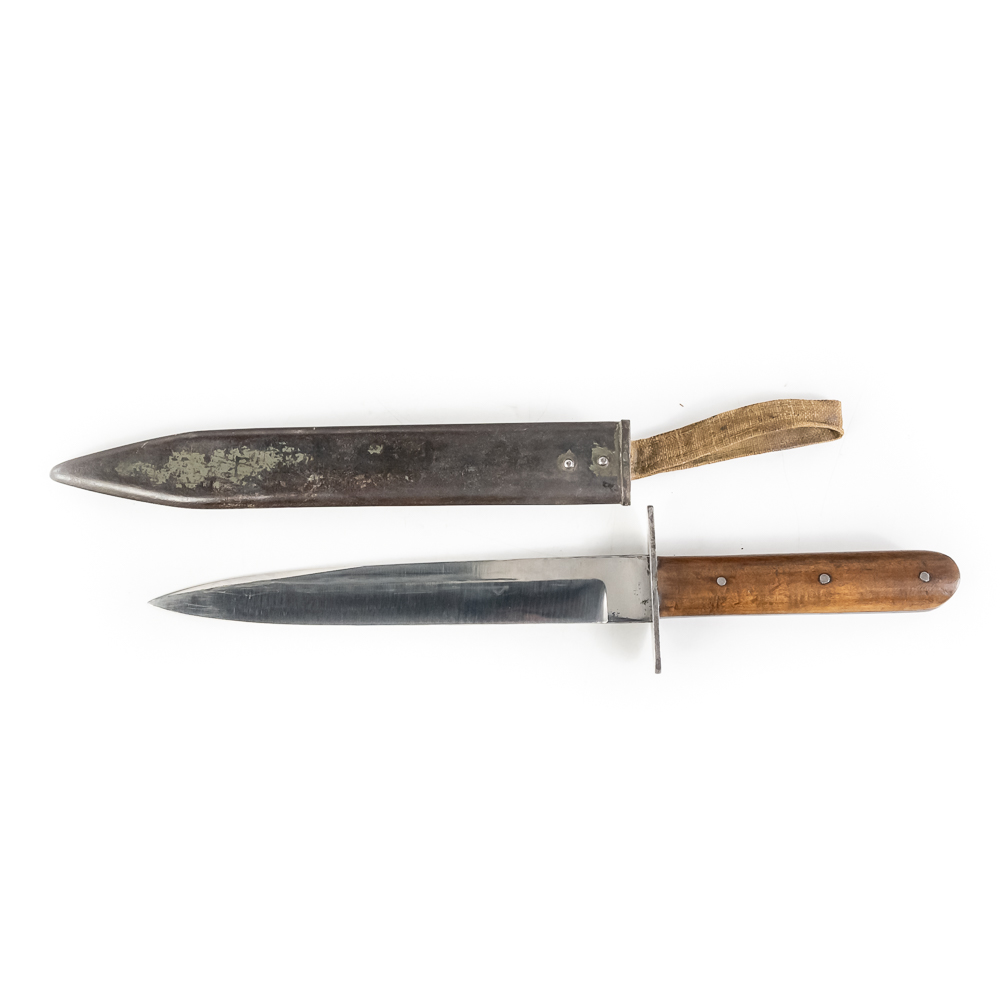 Modified Single-Edge Bayonet Fighting Knife & Scab