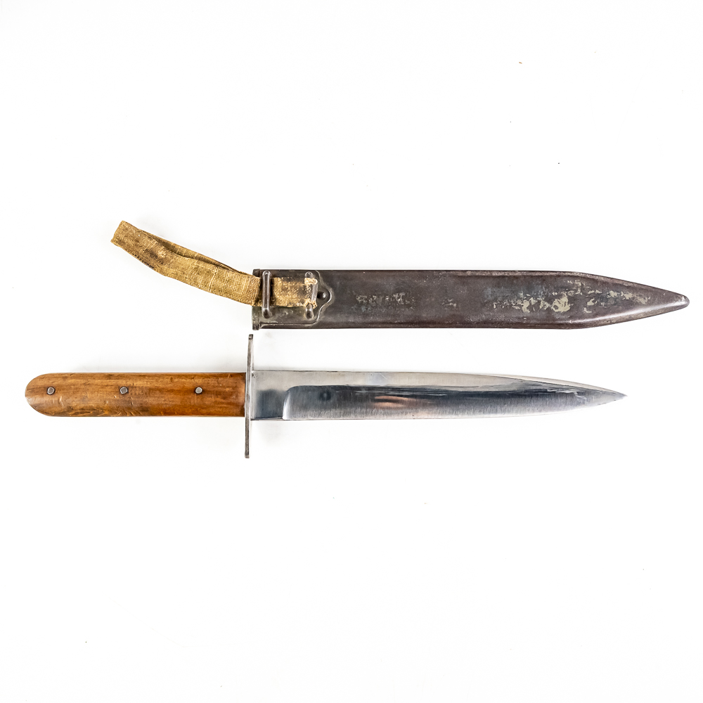 Modified Single-Edge Bayonet Fighting Knife & Scab