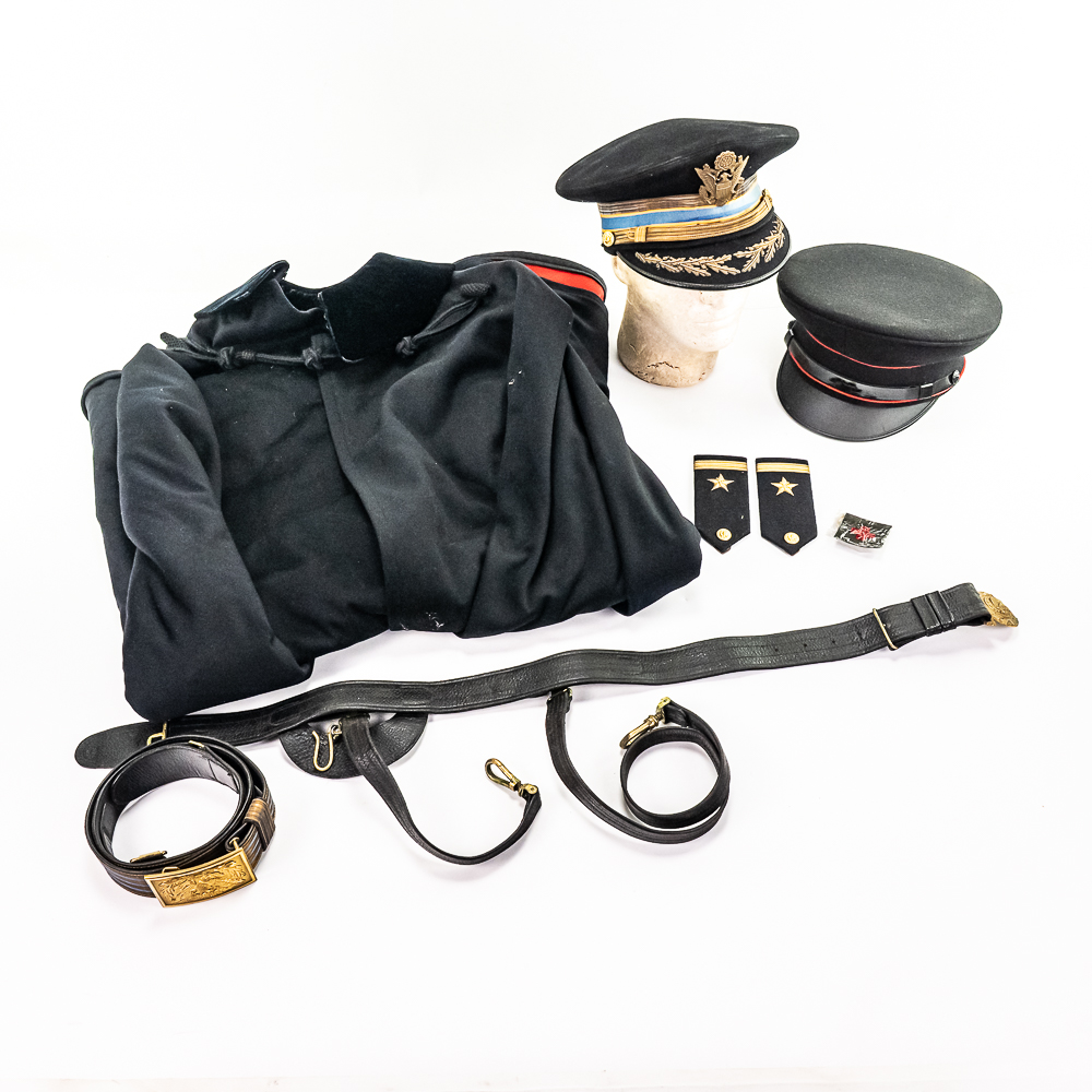 US Army Officer Cap, Belt, Horstman Cape, Cap.