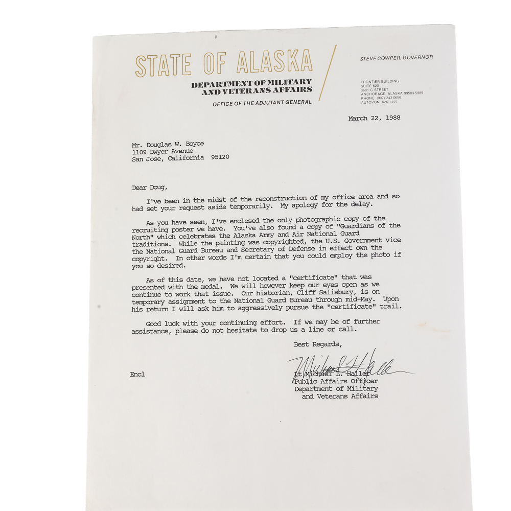 MP/Security Armbands Alaska Poster Letter Calendar