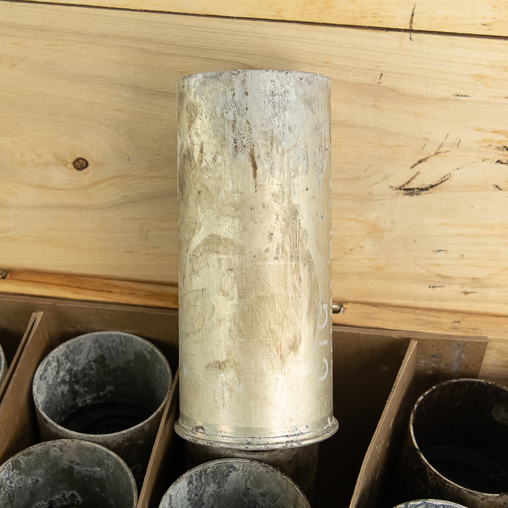 US 75mm Howitzer Blank Crate W/Spent Cases