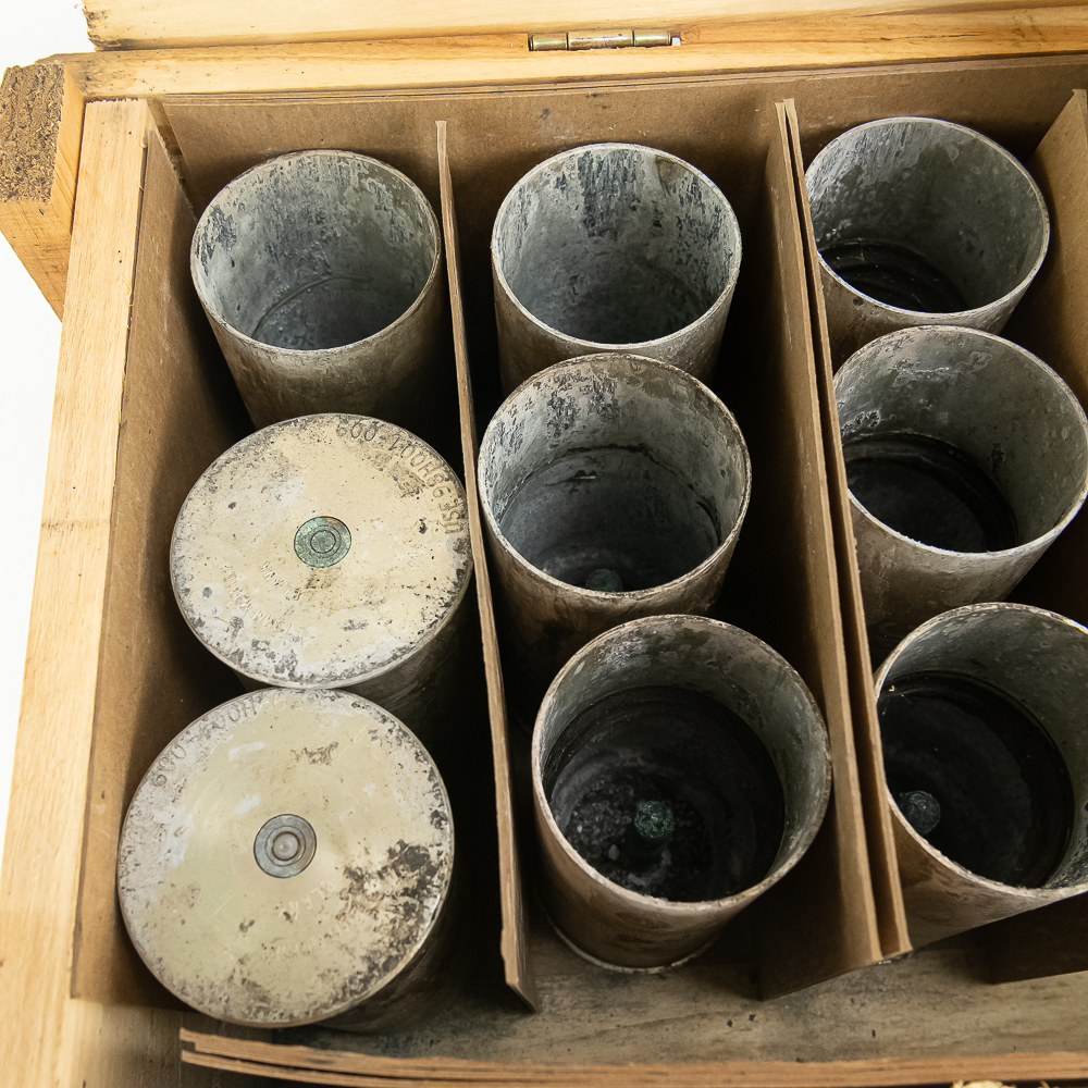 US 75mm Howitzer Blank Crate W/Spent Cases
