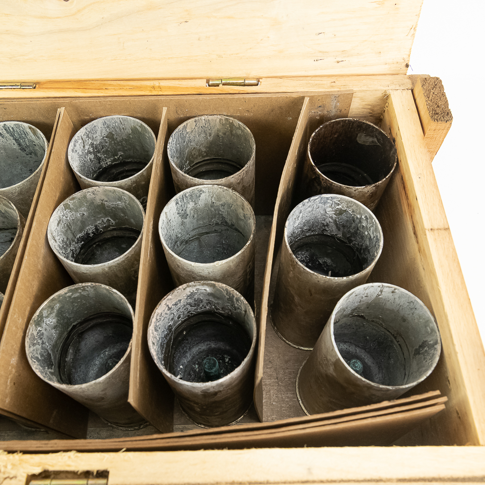 US 75mm Howitzer Blank Crate W/Spent Cases