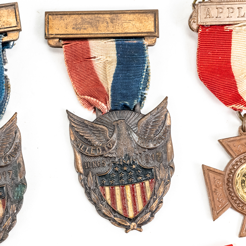 Medals 2 WWI, Bronze Star, Navy Marine, German Am