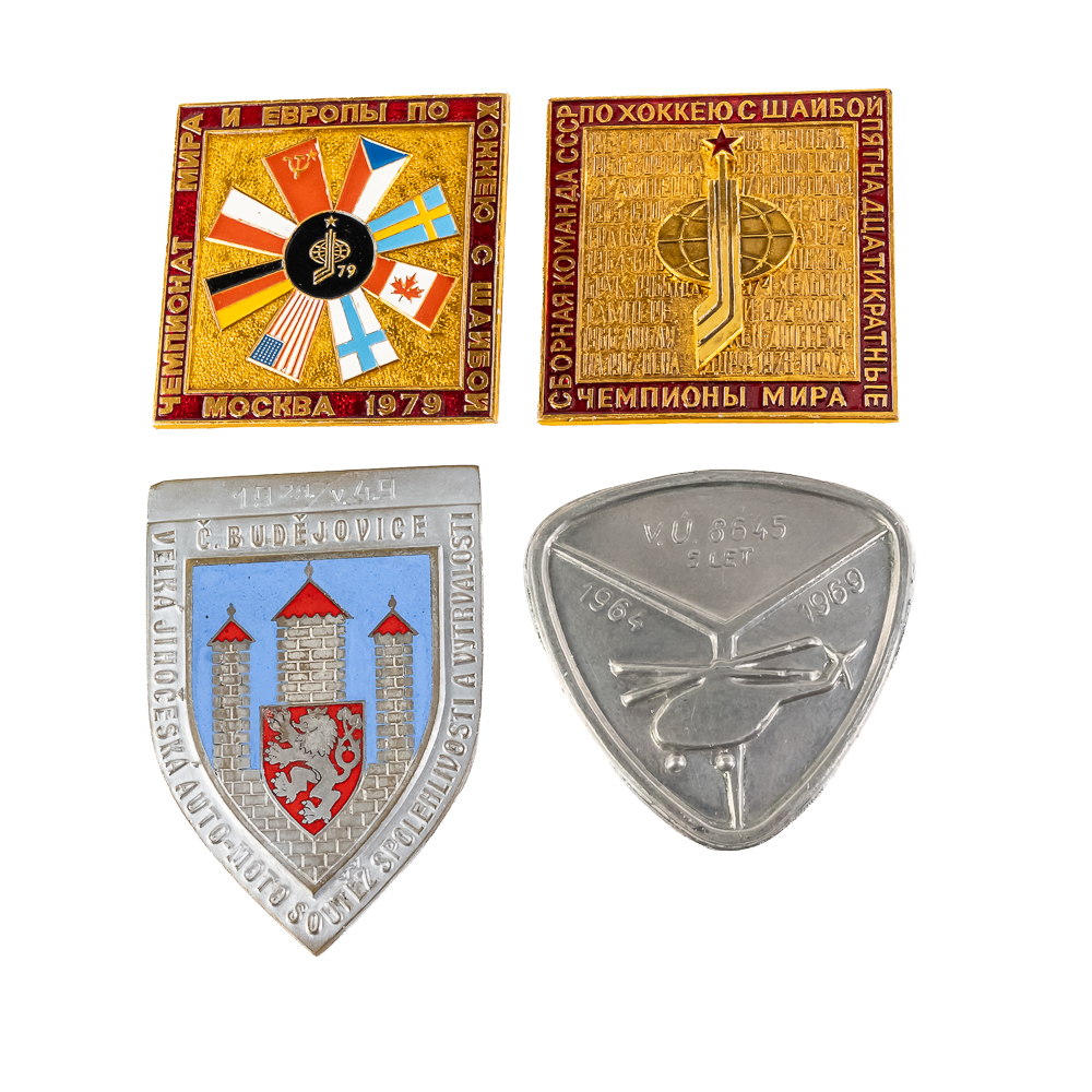 4 Soviet and Czech Table Medals