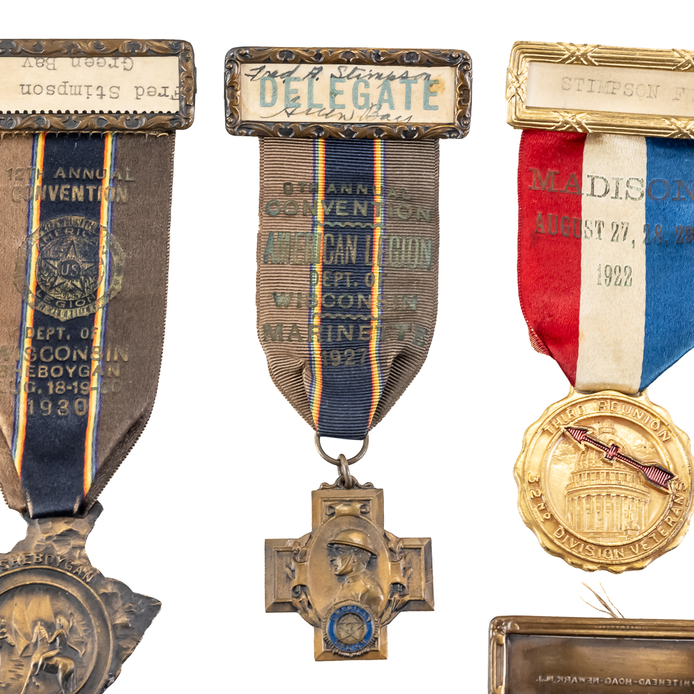 Delegate Badges-Veterans Assoc, WRC, GAR
