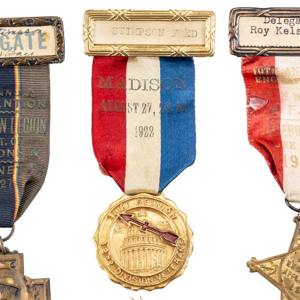 Delegate Badges-Veterans Assoc, WRC, GAR