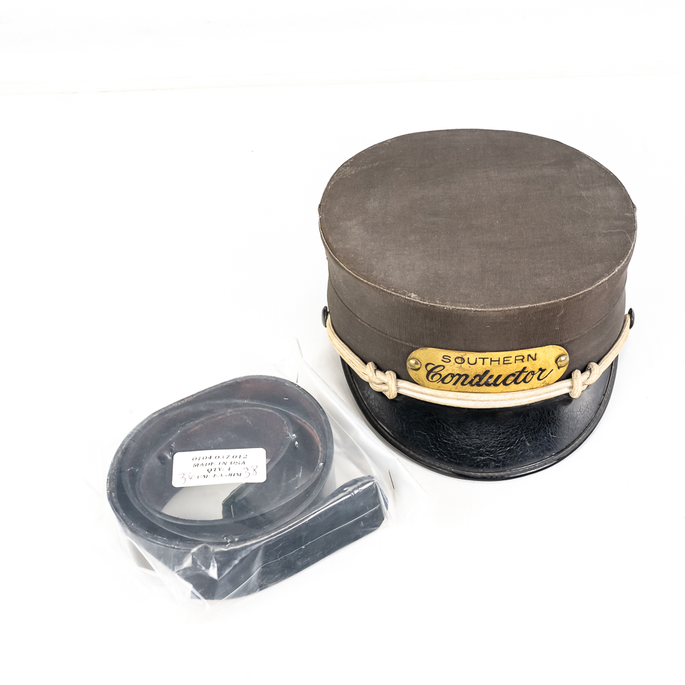 Southern Railroad Conductor Hat & Railroad Belt