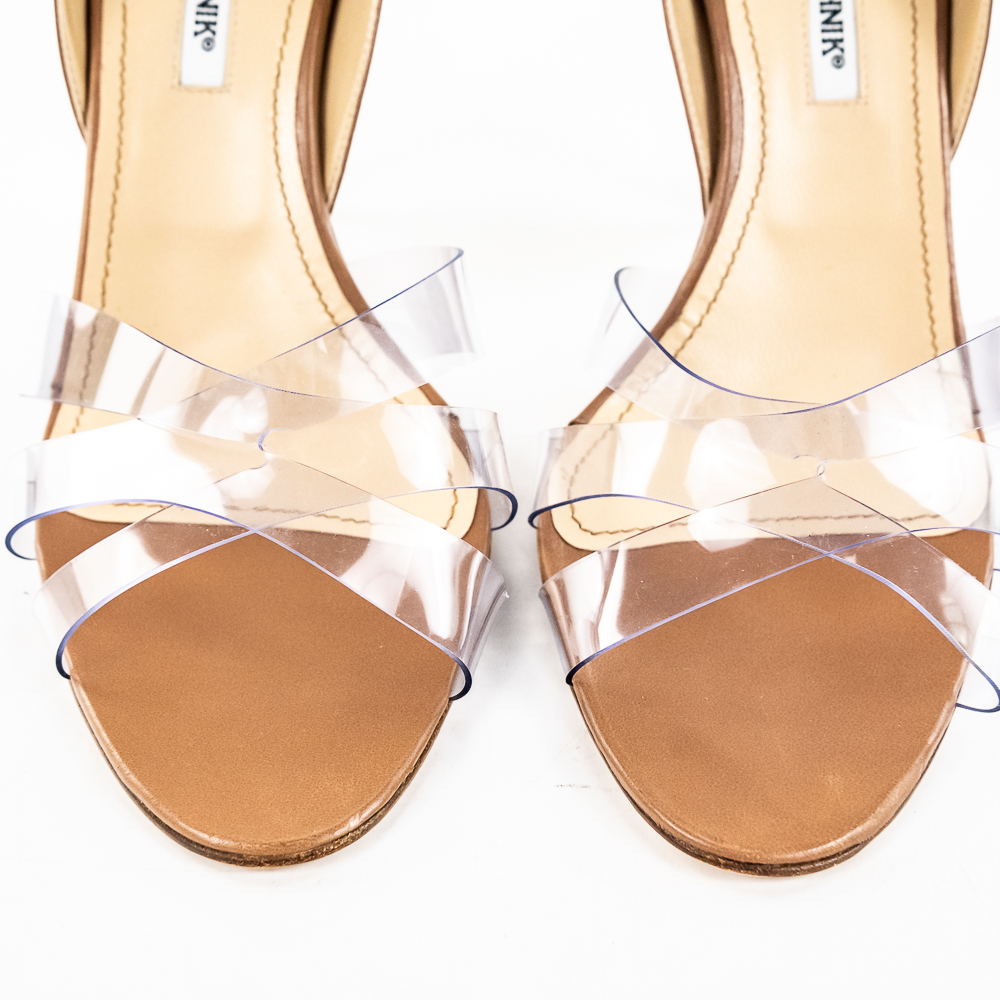Manolo Blahnik CMINIA PVC Terracot Size 41