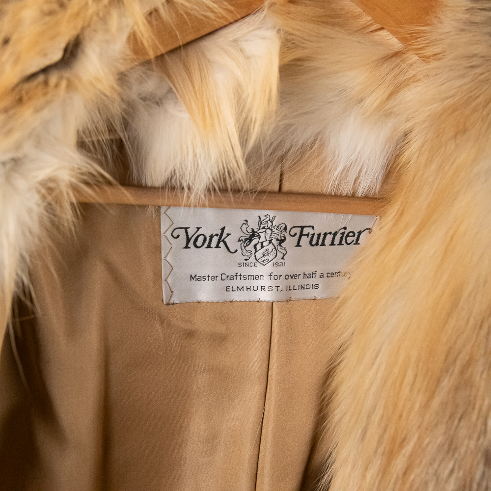 Luxurious Vintage Red Fox Fur Coat & Ear Muffs