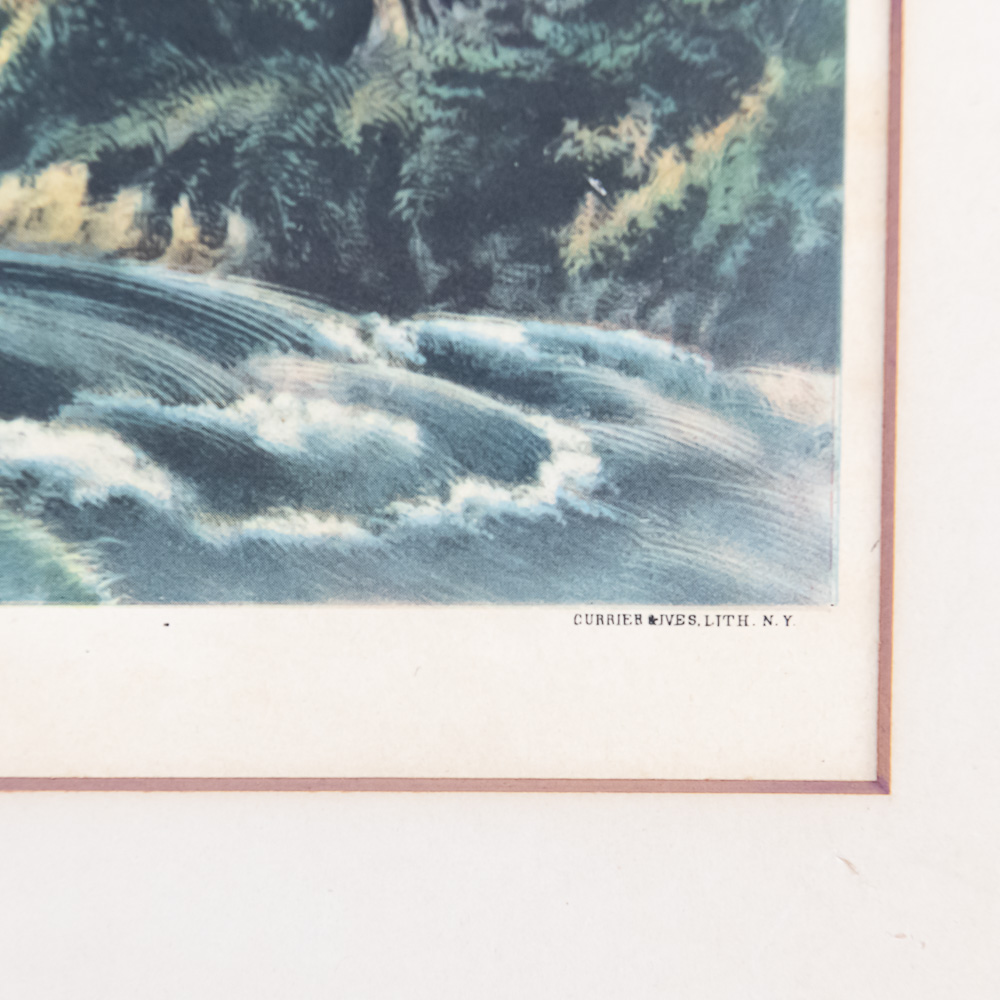 Currier & Ives "Rocky Mountains" Print Framed