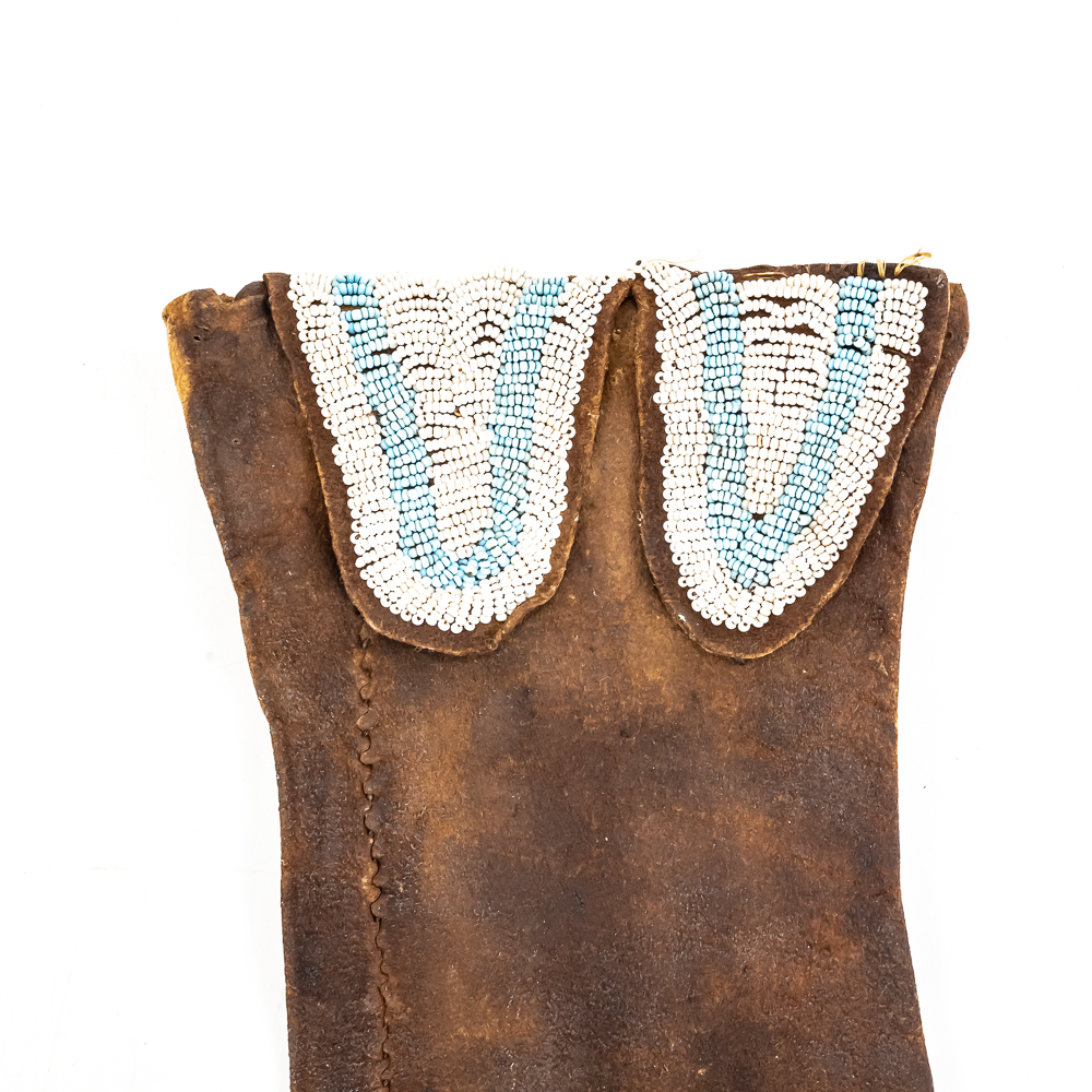 Plains Style Beaded Suede Pipe Bag