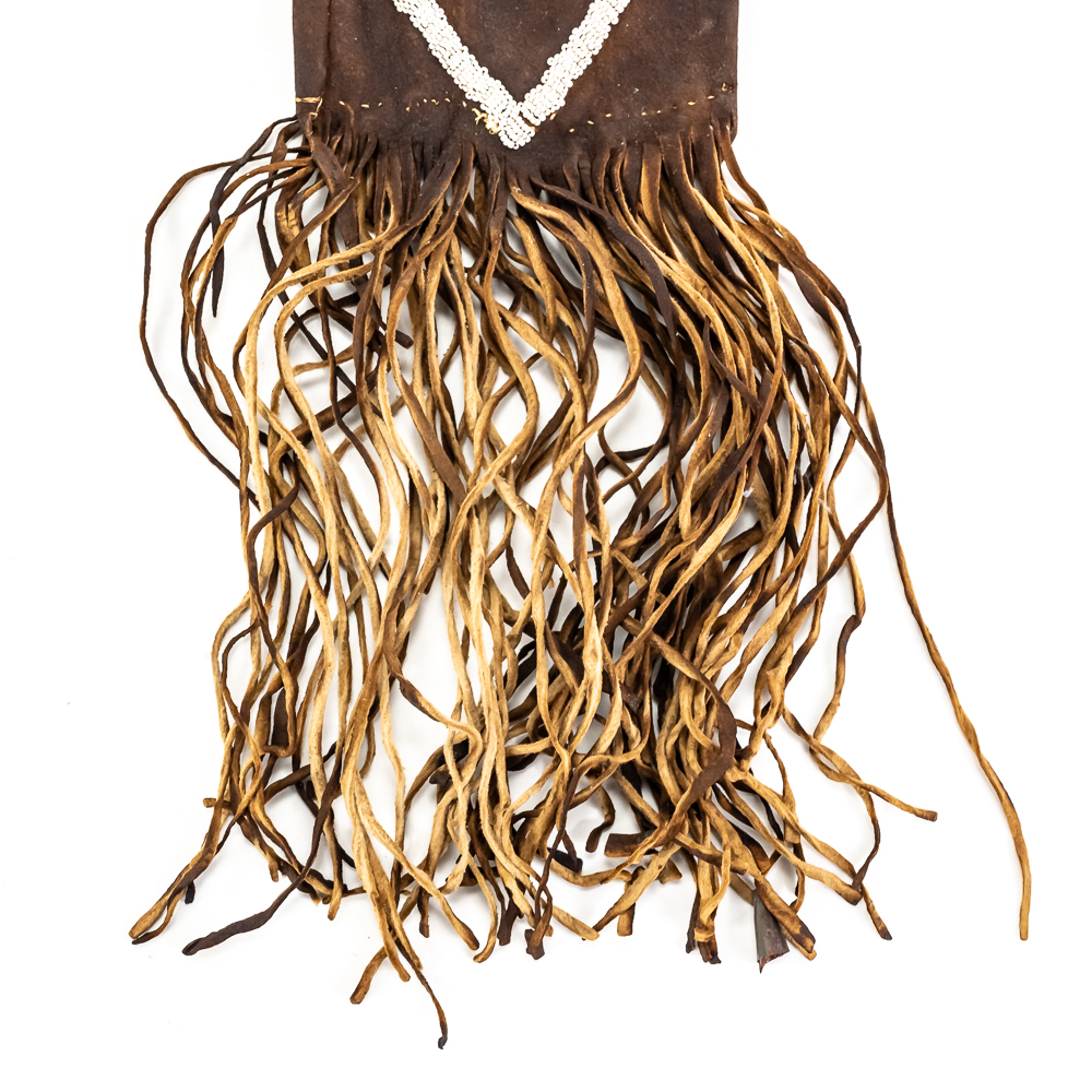 Plains Style Beaded Suede Pipe Bag