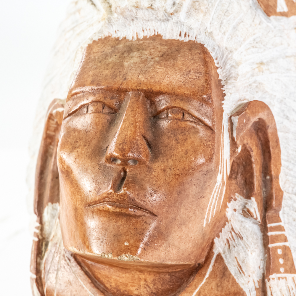 Indian Carved Stone Sculpture Signed "HKEITH"