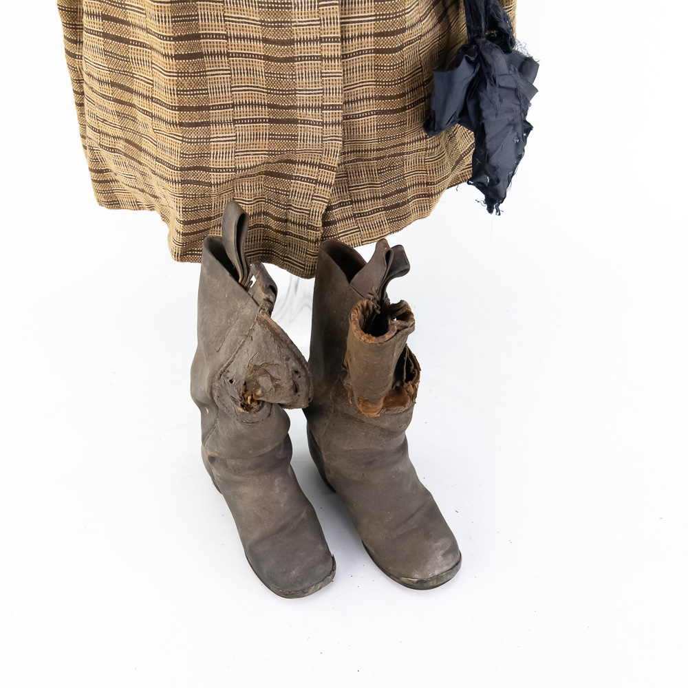 Antique 1886 Doll Dress & Boots