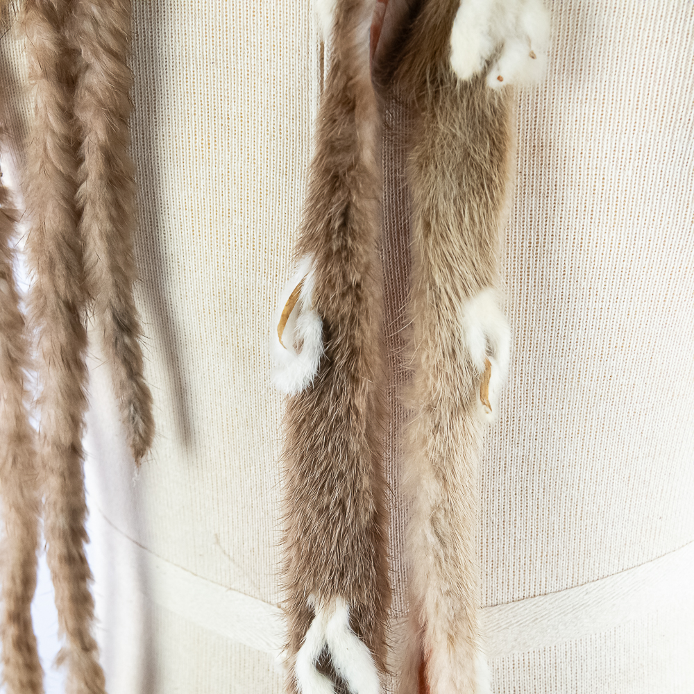 Modern Sioux Fur and Feather Headdress