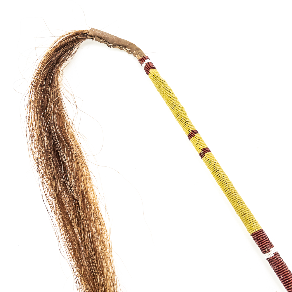 Plains Indian Floppy Head War Club w/Beaded Handle