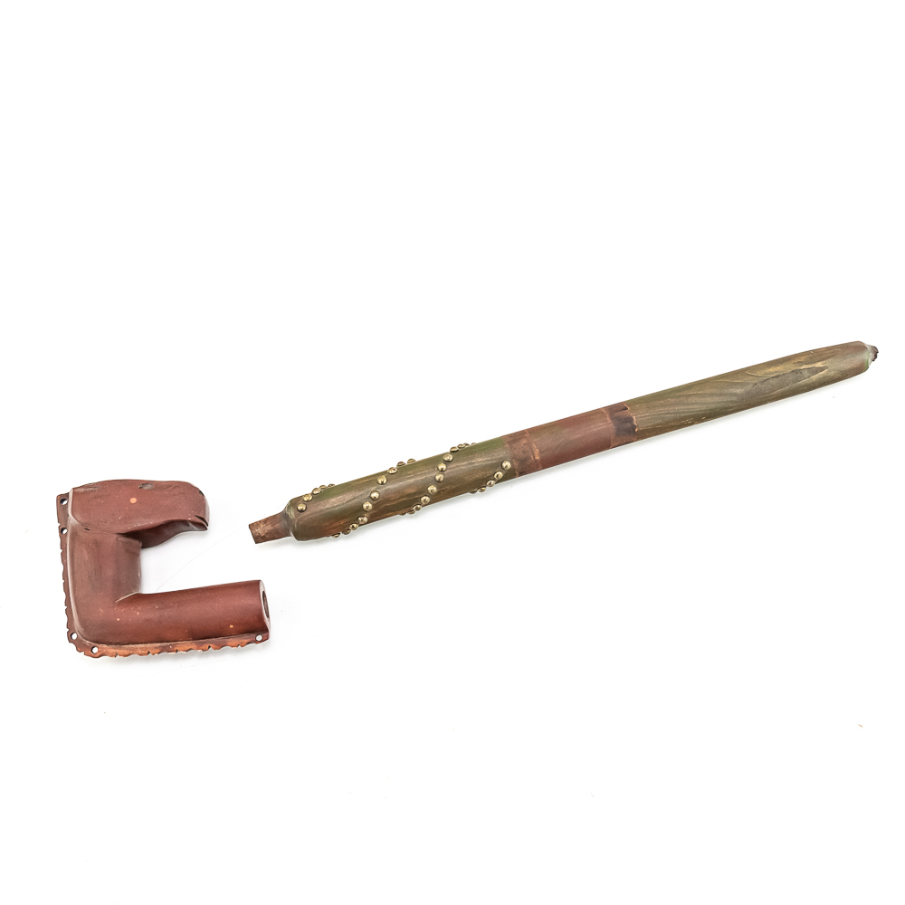 Northern Plains Pipe w/Horse Head Effigy Catlinite