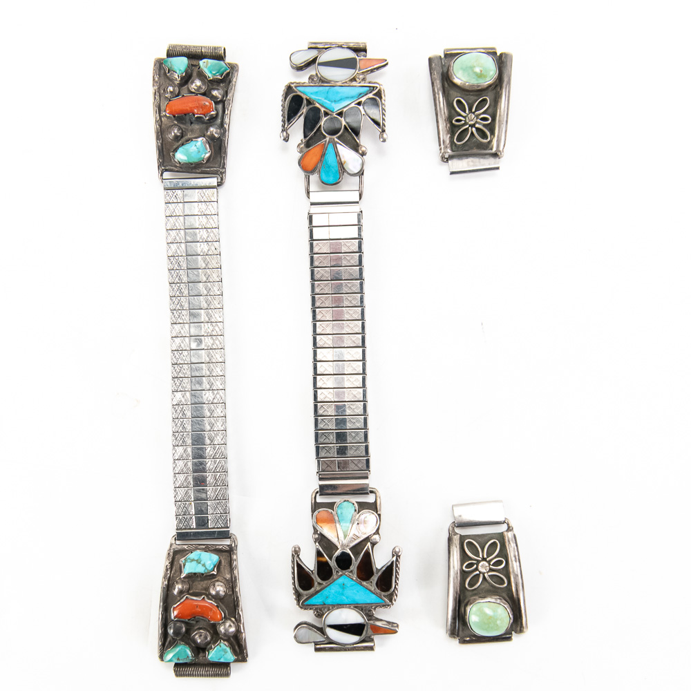 Southwestern Themed Sterling Watch Bands Ends