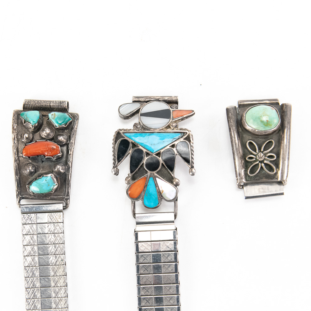 Southwestern Themed Sterling Watch Bands Ends