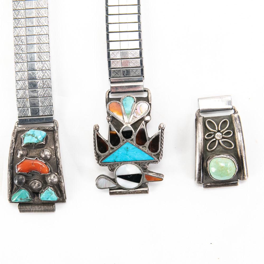 Southwestern Themed Sterling Watch Bands Ends