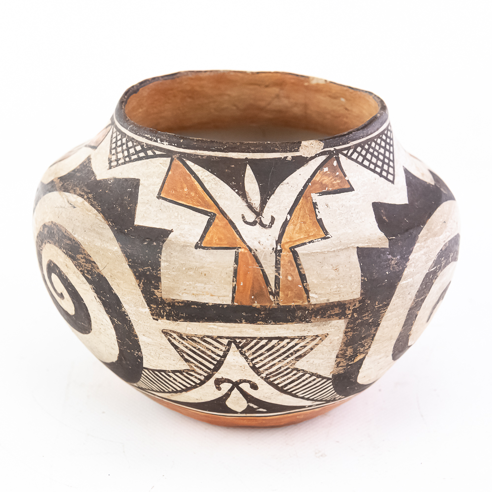 Acoma Pueblo Polychrome Pottery Bowl