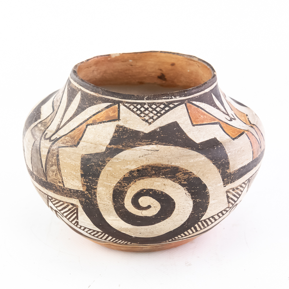 Acoma Pueblo Polychrome Pottery Bowl