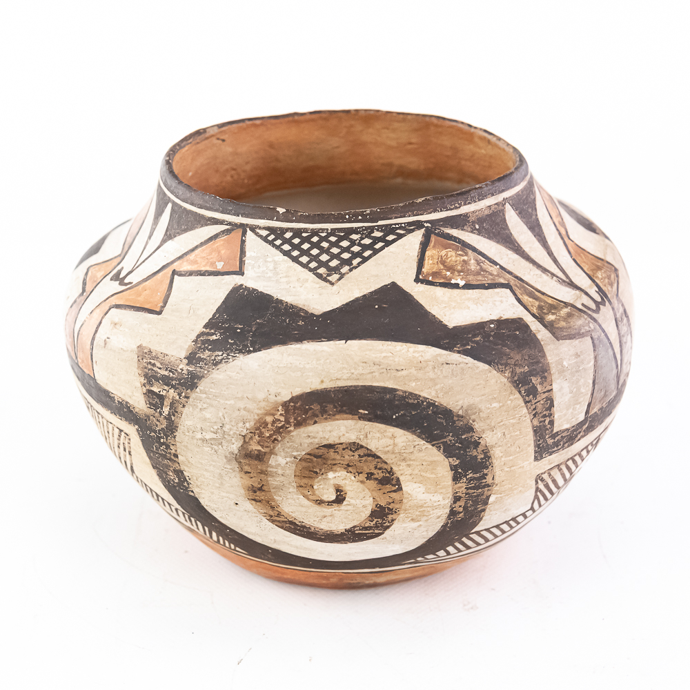 Acoma Pueblo Polychrome Pottery Bowl
