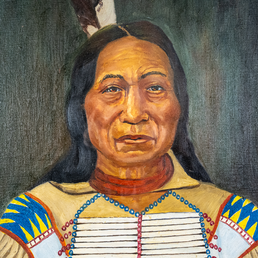 Chief Red Cloud Sioux Oil Painting