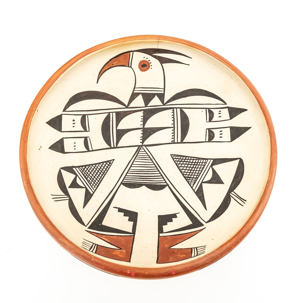 1970s Hopi Polychrome Piki Bowl-Signed