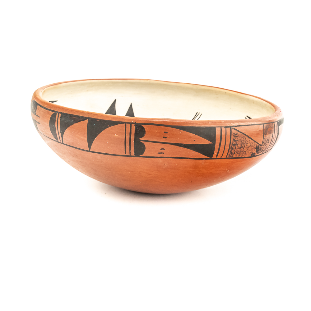 1970s Hopi Polychrome Piki Bowl-Signed
