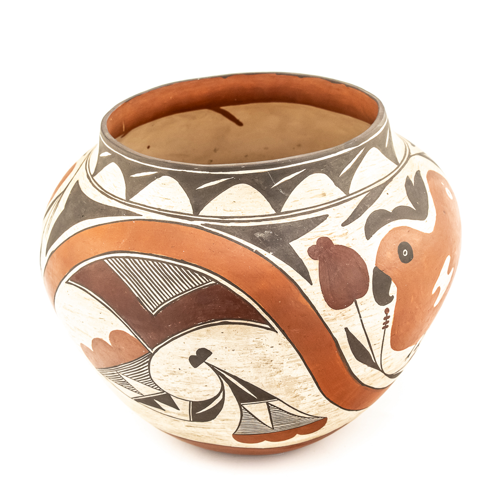 1950s Acoma Pueblo Polychrome Pot-Signed