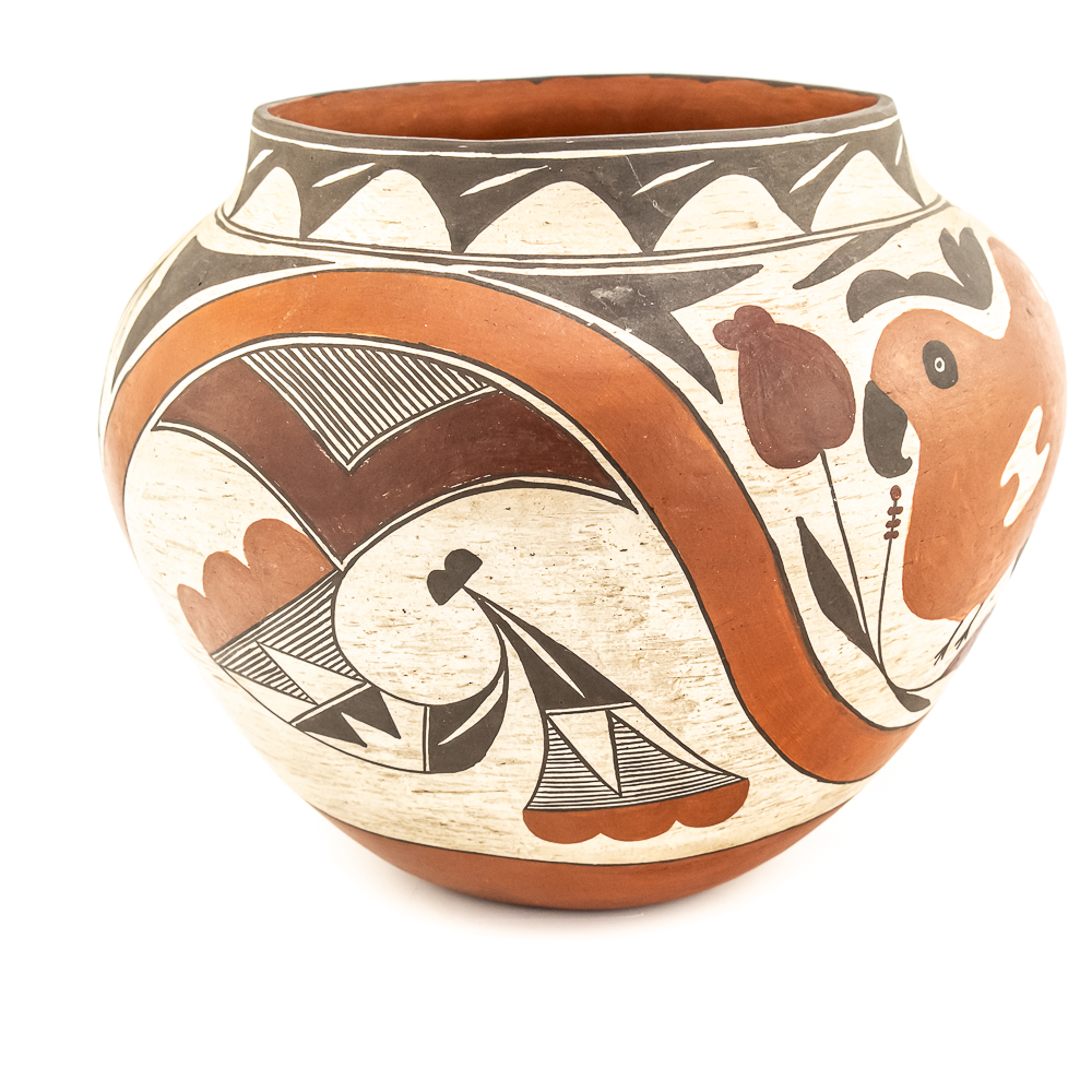 1950s Acoma Pueblo Polychrome Pot-Signed