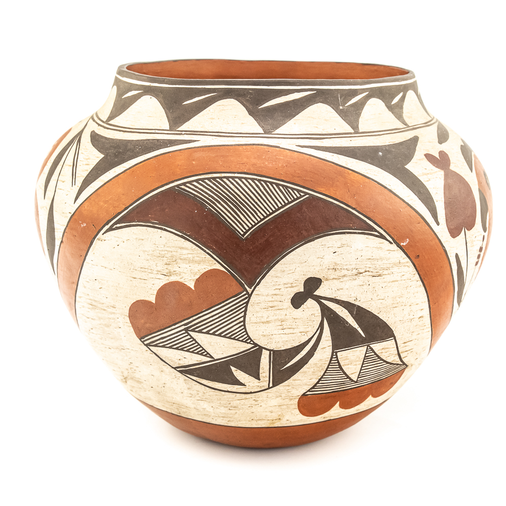 1950s Acoma Pueblo Polychrome Pot-Signed