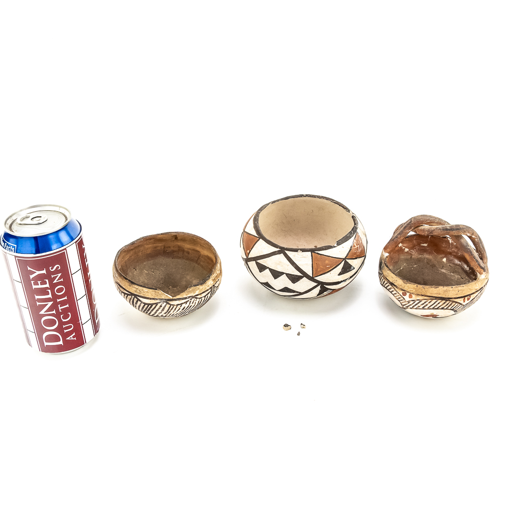 3 Small Pots-Acoma, Isleta, Wedding Pot-Published