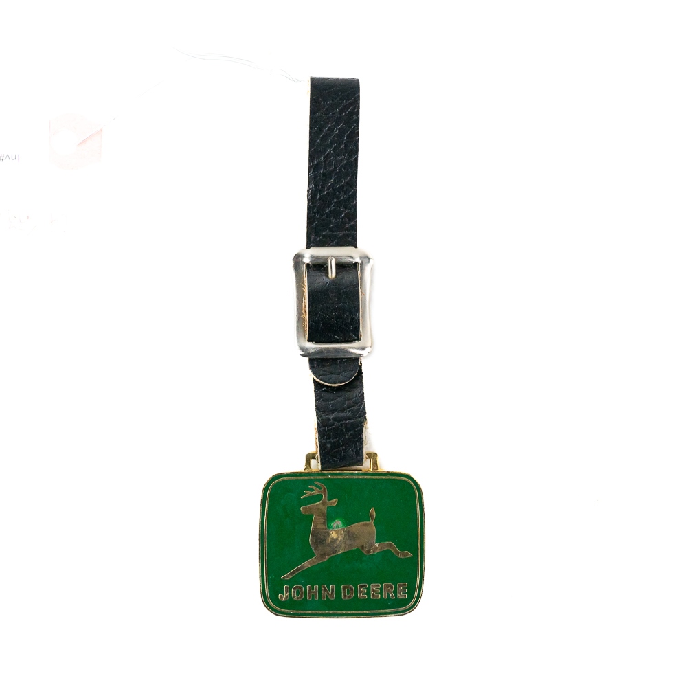 Vintage Watch FOB - JOHN DEERE GREEN W/STRAP