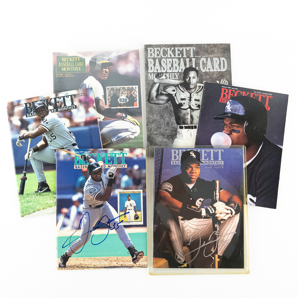 (2) Frank Thomas Autographed Beckett Issues & More