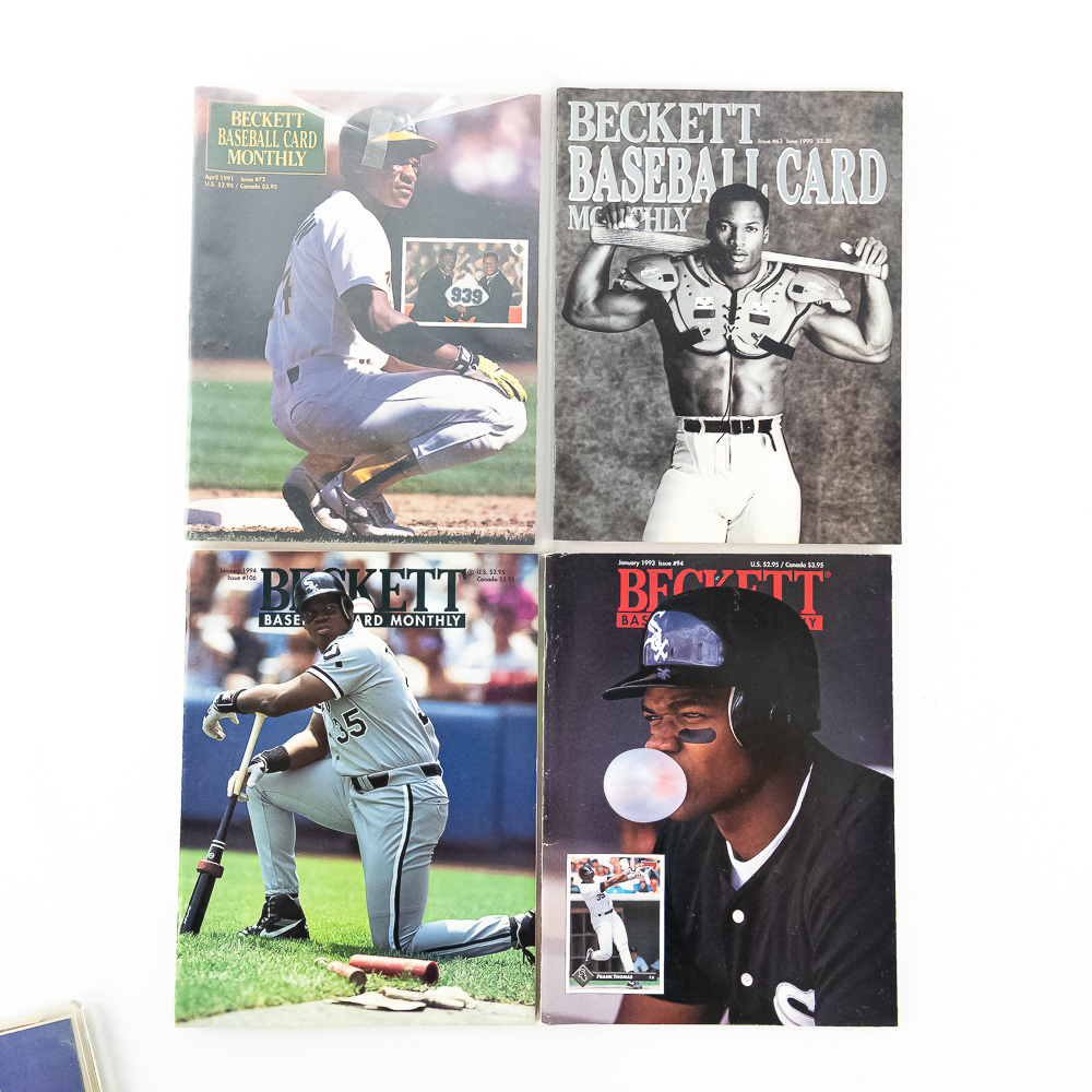 (2) Frank Thomas Autographed Beckett Issues & More
