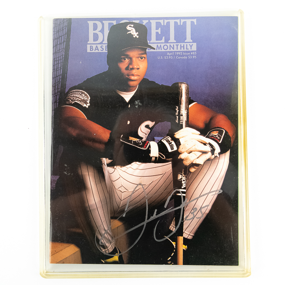 (2) Frank Thomas Autographed Beckett Issues & More