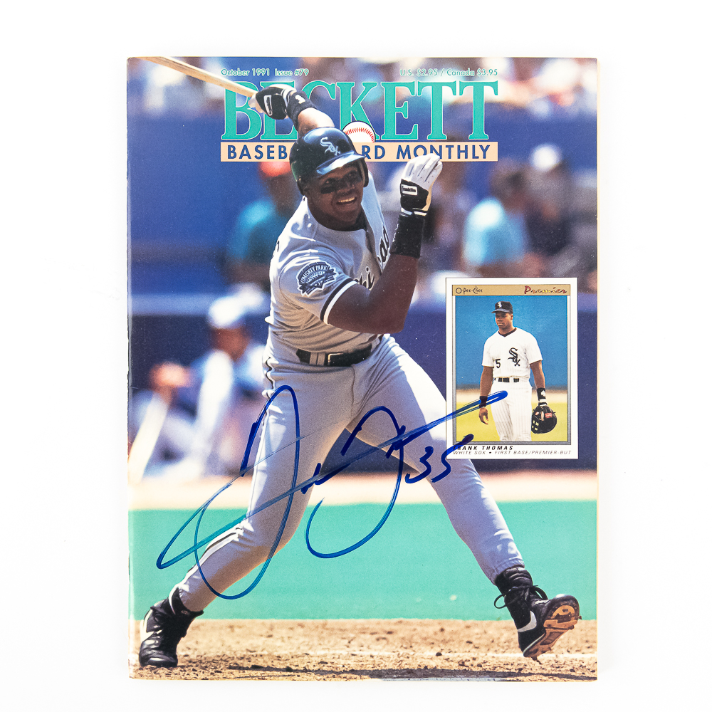 (2) Frank Thomas Autographed Beckett Issues & More