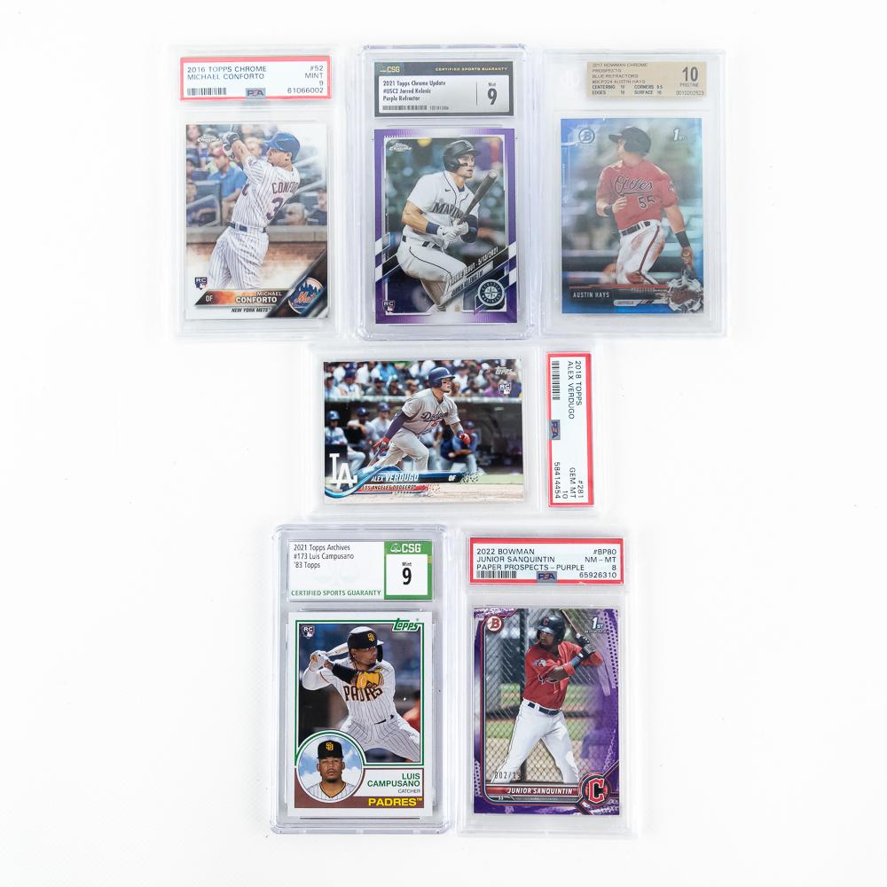 MLB Baseball Slabbed Card Assortment Hays Capusano