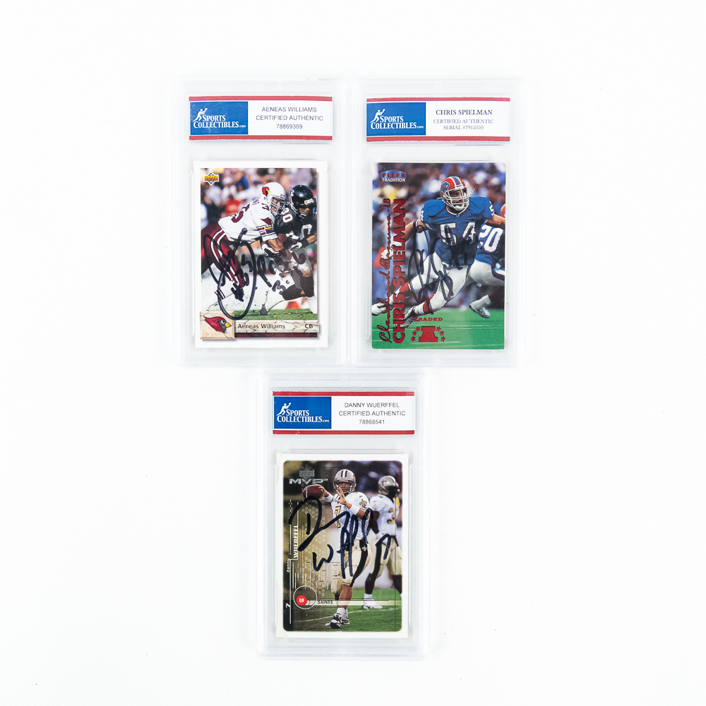 Aeneas Williams C Spielman D Wuerfeel AUTO Cards